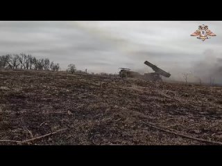 Боевая работа расчёта РСЗО 9К57 «Ураган» 14-й артиллерийской бригады «Кальмиус» на Авдеевском направлении