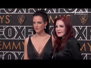 Riley Keough and Priscilla Presley at the #Emmys.