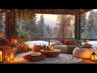 Cozy Winter Coffee Shop Ambience  Smooth Jazz Piano Instrumentals to Relaxing