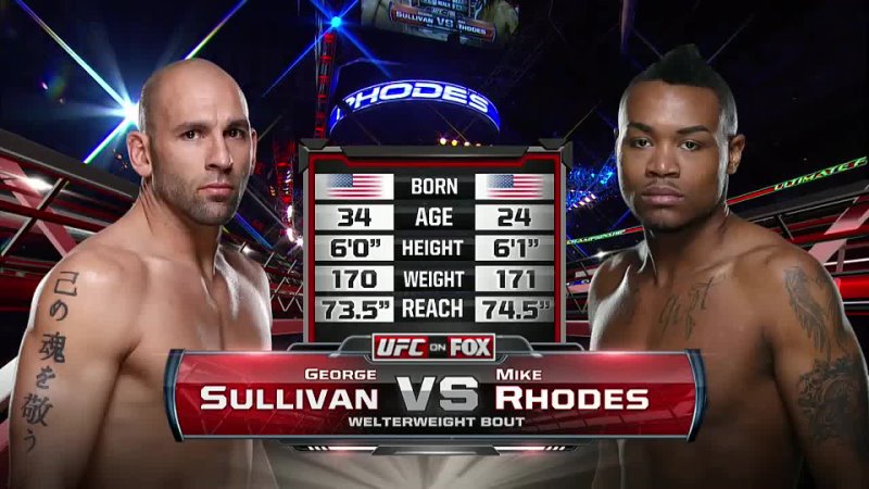 George Sullivan vs. Mike Rhodes UFC Fight Night FOX 10 25 января