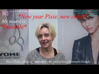 null - Nice Pixie, Short Asymmetric cut and ultra platinum blonde color  Danielle by T.K.S.
