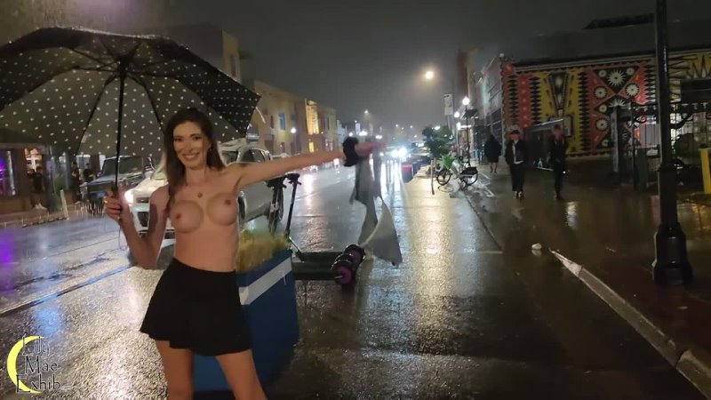 Stripping Naked in the Rain at the Crowded Street