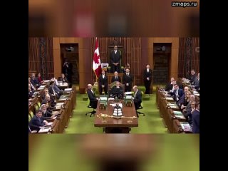 ️Выступление премьер-министра Канады Джастина Трюдо в Палате общин прервали протестующие, скандируя: