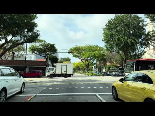 [J Utah] Singapore 4K - Tropical Skyline - Driving Downtown