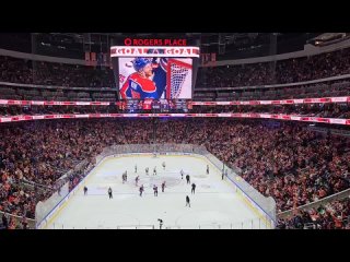 Fans @RogersPlace reaction for @EdmontonOilers Connor Browns first goal of the season.