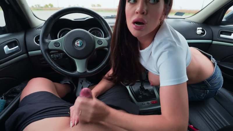 POV blowjob in a car in the parking
