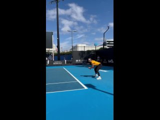 Vika Azarenka at practice AO’24 3