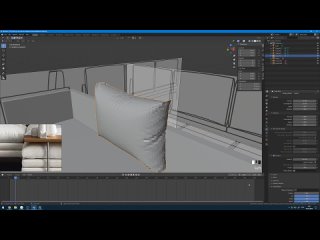 Моделирование дивана в Blender 2.8 - Часть 2 _ Симуляция ткани _ Уроки на русско