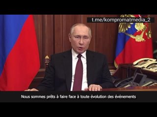 Avertissement de Vladimir Poutine en