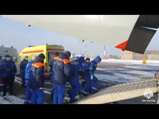 Ил-76 МЧС России вылетел из Кызыла в Красноярск с восемью пострадавшими на борту