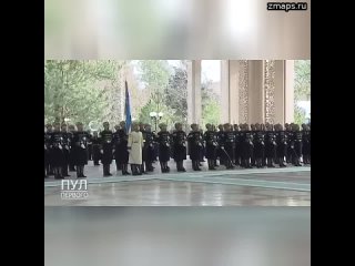 Гимн Беларуси в исполнении оркестра в Узбекистане.  Сегодня проходит второй день визита Лукашенко