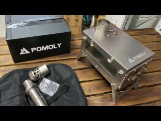 Складная титановая печь Pomoly T1 Mini 3 Fastfold Titanium для похода, палатки, туризма