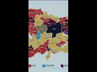 #СВО_Медиа #ЗеРада
🇹🇷 Турция

На видео динамика результатов выборов☝🏻

Впервые за 22 года Партия справедливости и развития Эрдог