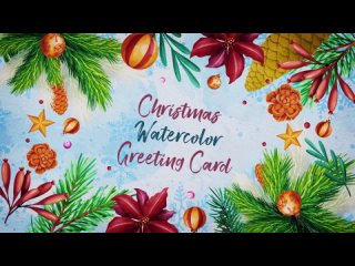 Christmas Watercolor Greeting Card