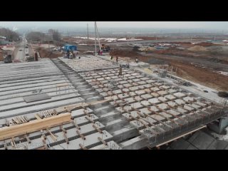 Строительство транспортной развязки у Петра Дубрава _ автомагистраль _Центральная__ Самара _ Russia (720p)