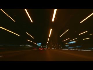 Timelapse at night on the road 4k
