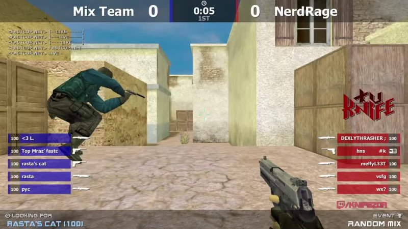 Случайный микс по cs 1. 6 на проекте Nerd Rage vs Mix Team by