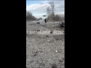 The moment of the destruction of two MLRS on the outskirts of Kharkov, used for terrorist attacks by the Ukrainian Armed Forces