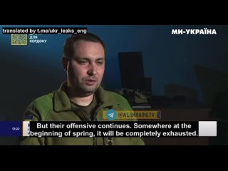 Budanov gives his expert forecast that Russias offensive will run out of steam by spring completely