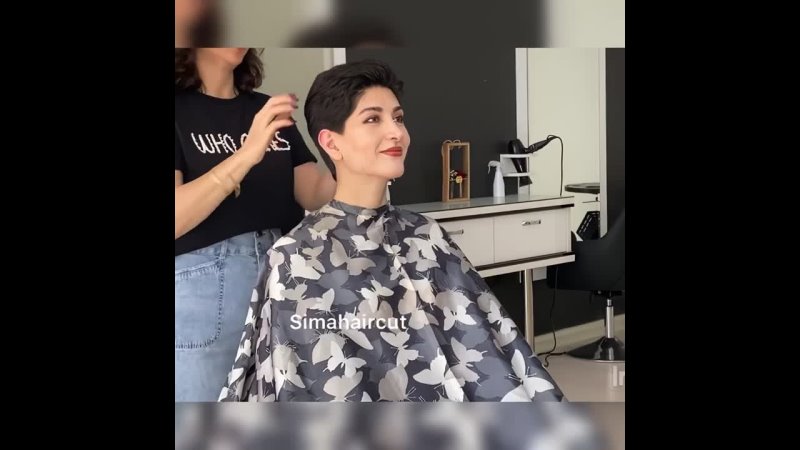 Short Hair Aficionado Remasters Long haired woman gets radically short pixie haircut ( HD