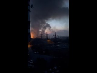 ️Кадры прилёта по Днепровской ГЭС и последующего пожар на объектеС добрым утром🫡