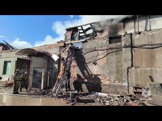 Видео тушения пожара на Яшь Кыч