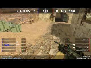 Stream cs 1.6 // CLUTCH5 -vs- Mix Team // mix from  @ by kn1fe