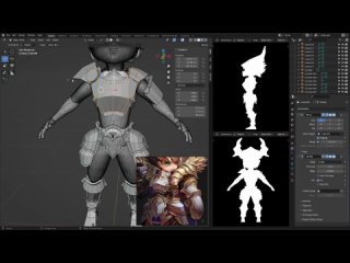 Стилизованный рыцарь для синематиков в Blender