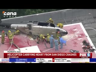 Врач спас донорское сердце после крушения вертолета курьера в Лос-Анжелесе