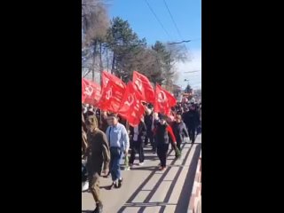 Жители Молдавии г. Бельцы вышли по случаю 80-й годовщины освобождения города от нацистских захватчиков