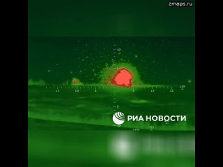 Расчет ПТРК Корнет российских десантников пуском управляемой ракеты уничтожил боевую бронированную