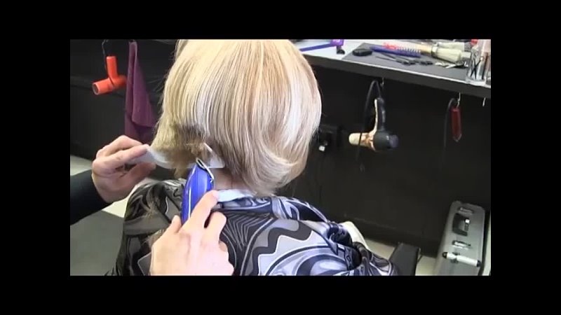 jsnwelsch17 Asymmetrical A line blonde bob clipper haircut