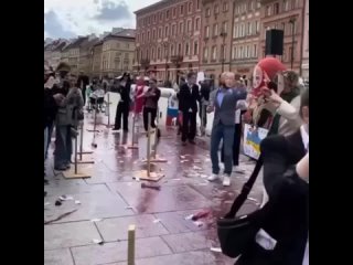 Украинцы устроили акцию в Польше