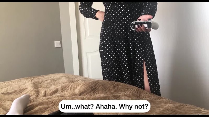 Step sister couldnt masturbate with gamepad and replaced it with her stepbrothers