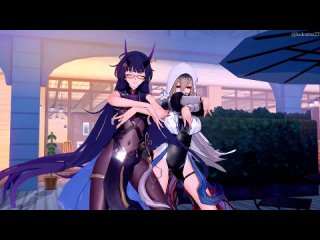 4KRaiden Mei x Aponia -  NaughtyRed Velvet MMD Honkai Impact 3rd _3rd