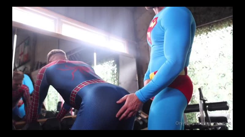 Superman and Spiderman at