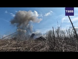 Uragan MLRS teams from Russias Battlegroup East destroyed a Ukrainian army stronghold near Ugledar, the Russian Defense Minis