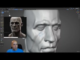 7. Slightly stylized manly head exercise