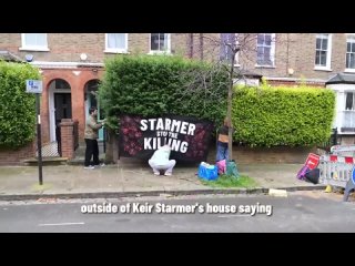 ️ La casa del líder del partido de oposición del Reino Unido, Keir Starmer, ha sido atacada por manifestantes pro palestinos en