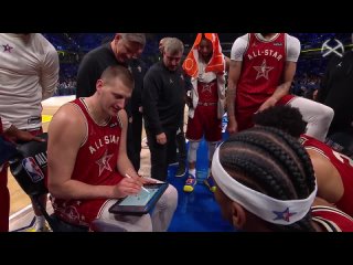 Nikola Jokic had everyone cracking up while trying to draw up a play at the All-Star Game 🤣