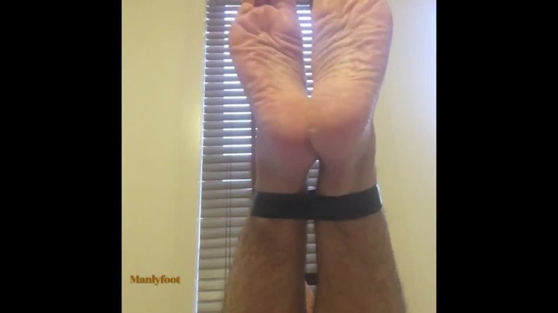 male foot bondage black leather belt bastinado whipping first time trying out