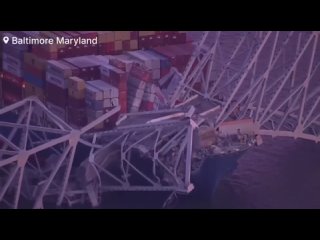 Мостовой комплекс в штате Мэриленд обрушился полностью. Сингапурский контейнеровоз, ставший причиной аварии, до сих пор остается