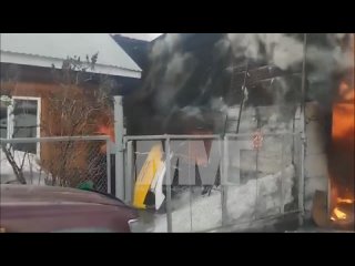 В Междуреченске на улице Островского произошёл пожар в частном доме.