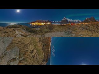 360°, Northern lights in Norway, 12К video