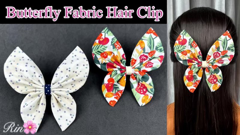 How to make Butterfly Fabric Hair Clip. Hair