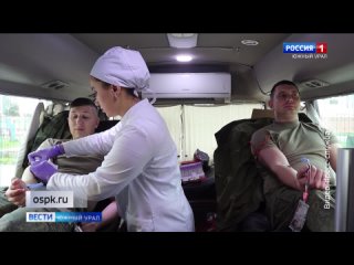 Военные из Челябинской области сдали кровь для пациентов больниц в Таджикистане