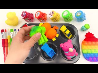 Satisfying Video l How To Make Rainbow Foot Nail Polish Kinetic Sand Cutting ASMR   By ODD