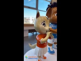 Видеофакт: в торговых центрах Якутска установили фигуры талисманов VIII Игр «Дети Азии»