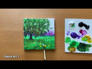6 Easy Landscape painting for beginners _ Acrylic painting for beginners
