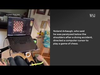 ️Man With Elon Musk’s Neuralink Brain Chip Uses Mind Control To Play Chess